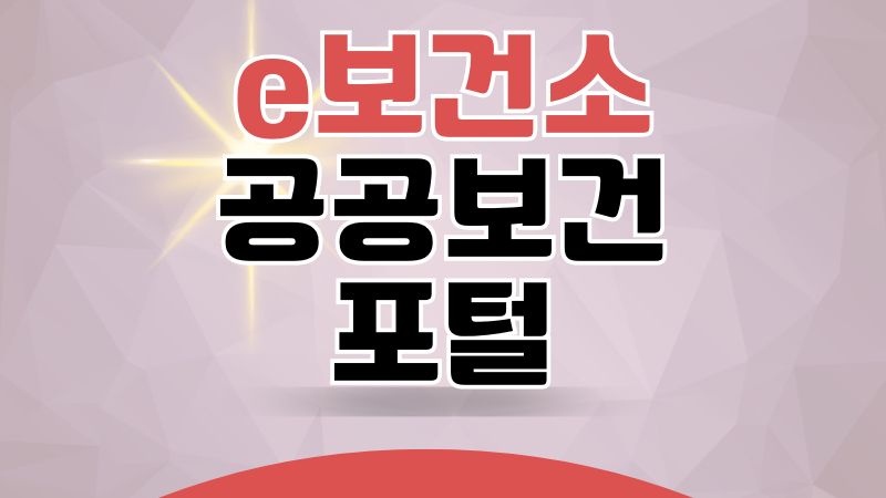 e보건소 공공보건포털
